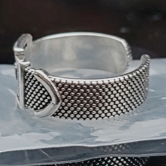 Silver Ring Adjustable belt buckle Ring NEW! - Picture 7 of 11